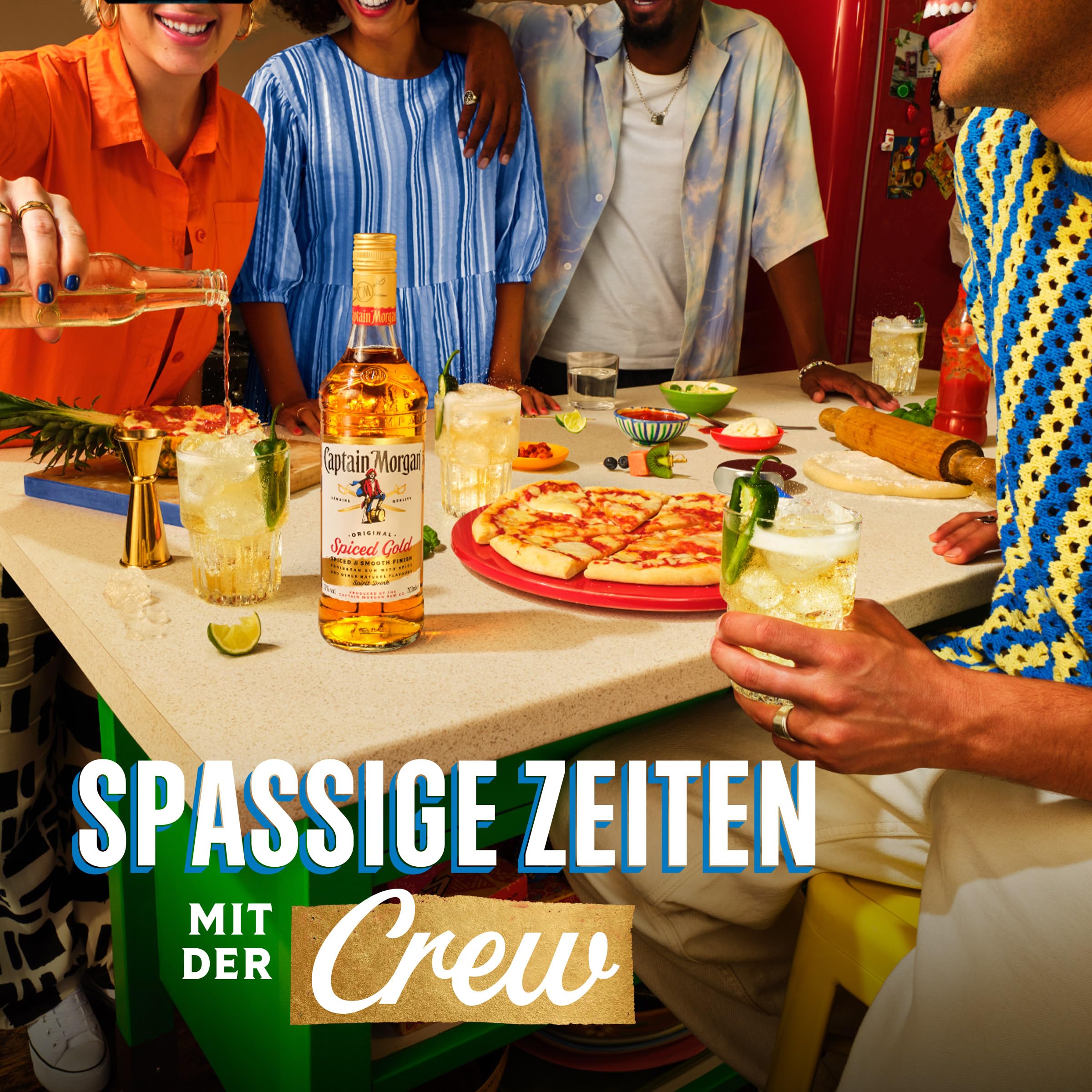 Captain Morgan Original Spiced Gold | Blended Rum |Gewürze und Vanille-Aromen| Karibisches Flair |für Cocktails & Longdrinks | 35% vol | 700ml Einzelflasche |