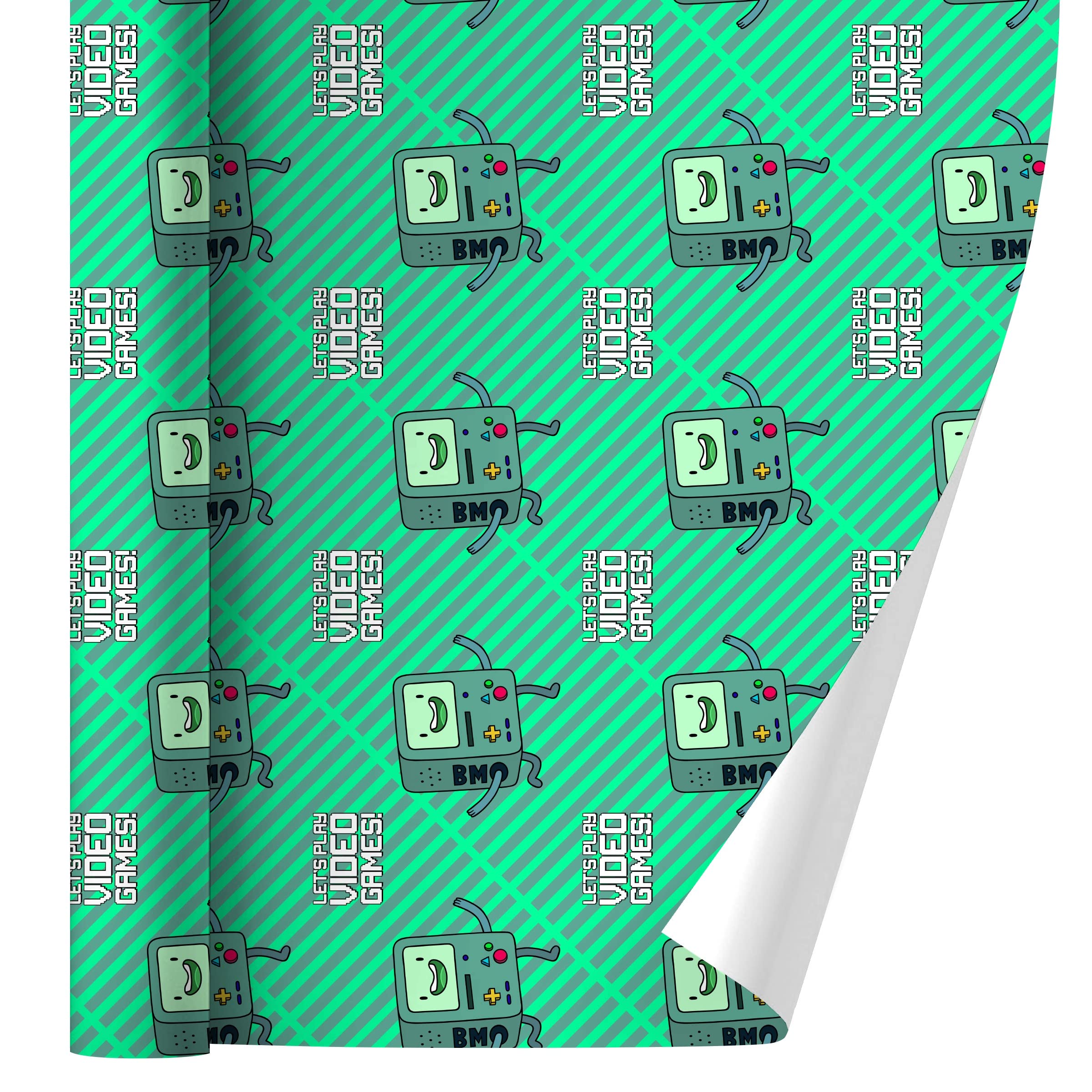GRAPHICS & MORE Adventure Time BMO Play Video Games Gift Wrap Wrapping Paper Rolls