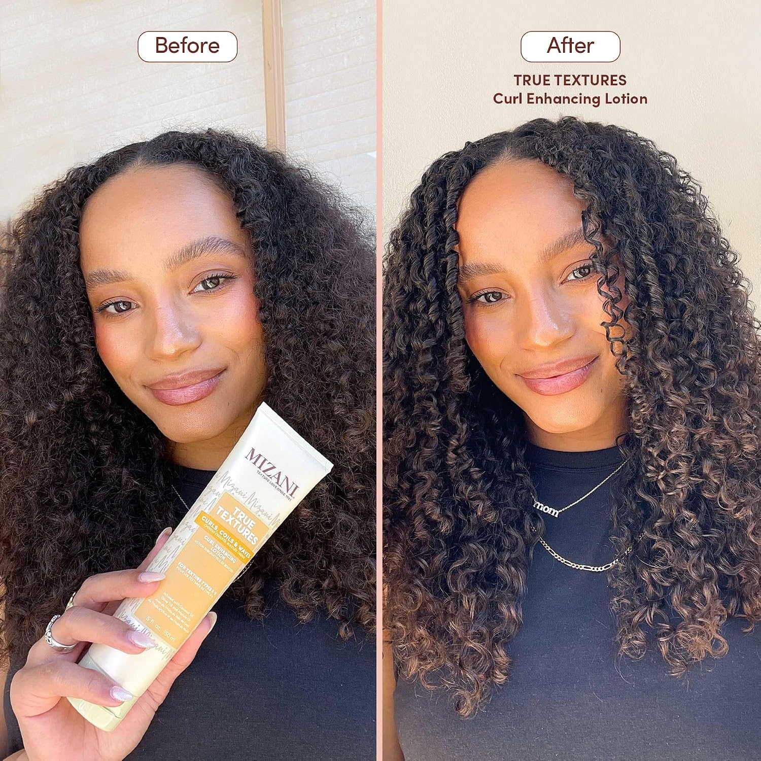 Mizani True Textures Curl Defining Cream | Curl Enhancing Lotion | Moisturizes and Smooths Hair for Soft and Crunch Free Curls | Formulated with Coconut Oil | For Texture Types 5-3 | 5 fl oz