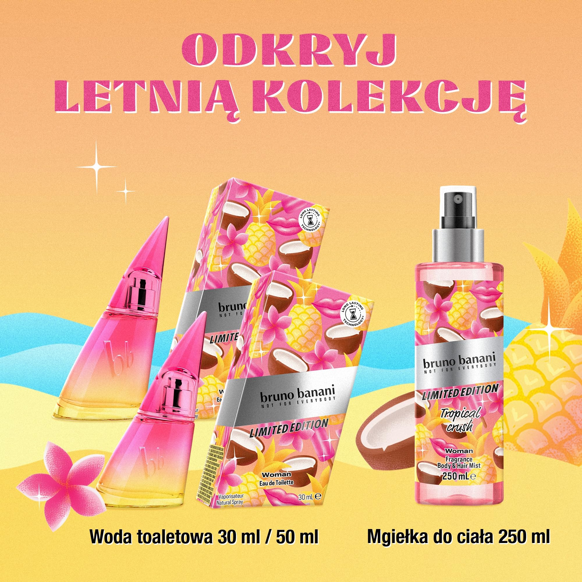 bruno banani Woman Summer Limited Edition damska woda toaletowa o kwiatowo-owocowym zapachu, 50 ml