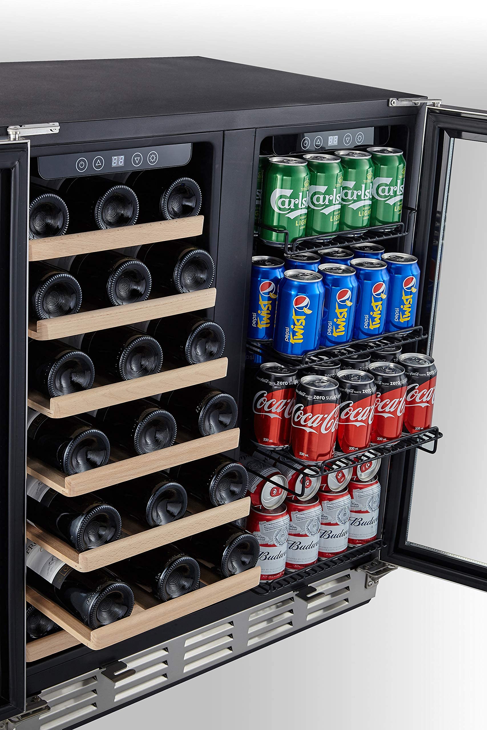 Kalamera Wine and Beverage Refrigerator, Under Counter 30 inch Wine