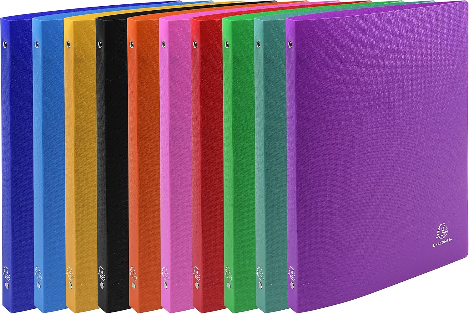 51299E Ring Binder Polypropylene 500 A4 4 Rings Spine 20 mm