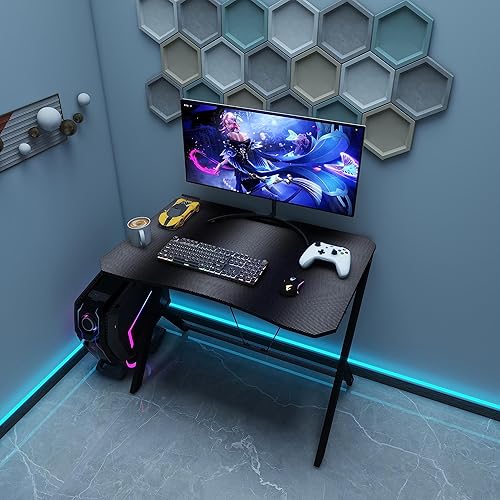 Miniatura 9 de W32IN - Escritorio de estudio pequeño, mesa de trabajo simple con estante de almacenamiento de 31.5 x 18.9 x 29.5 pulgadas de alto, para laptop,