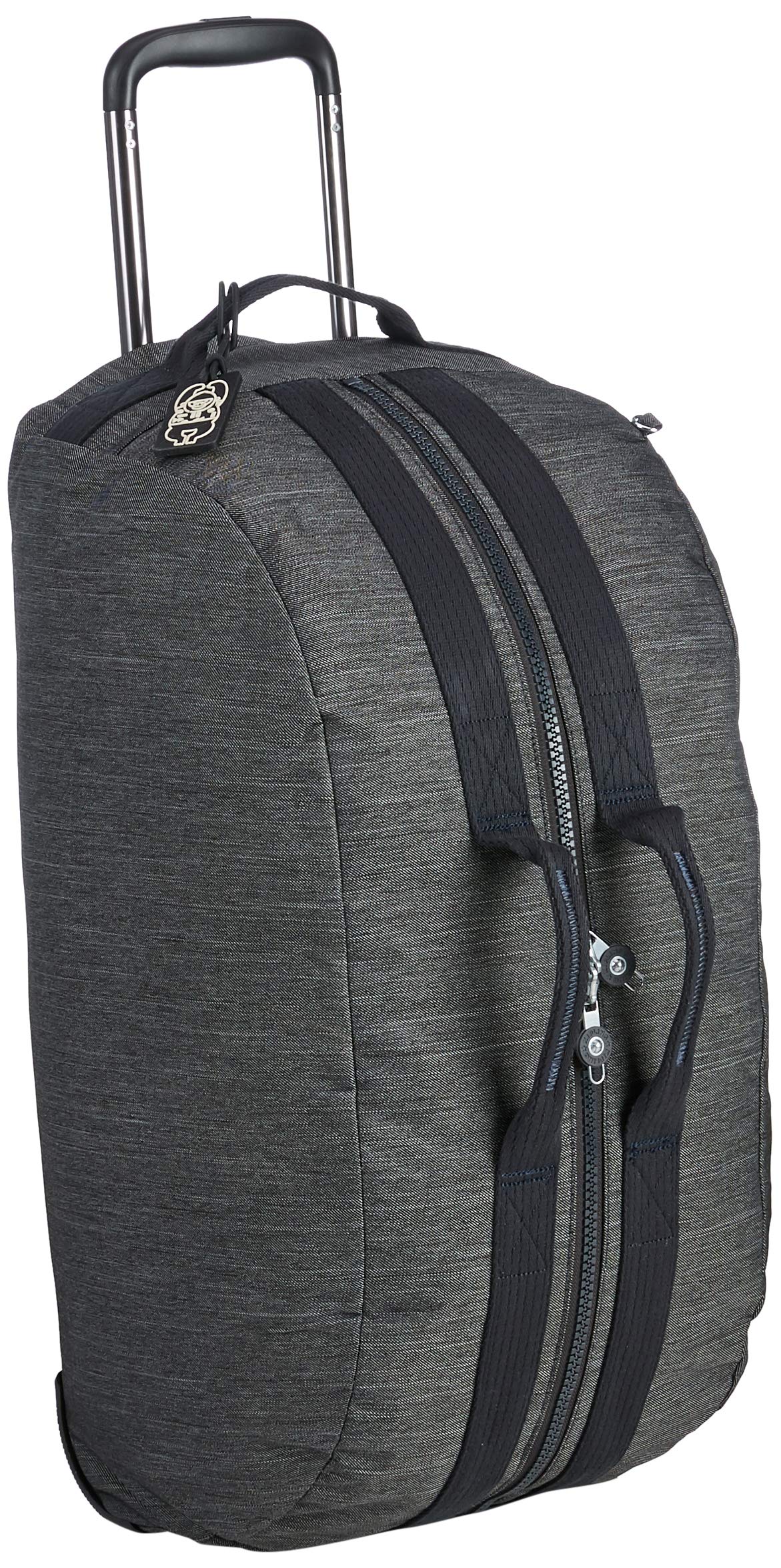 Kipling DEVIN ON WHEELS, Valise Cabine Souple Polyvalente à Roulettes, 61 cm, 49 L, Noir Poivré