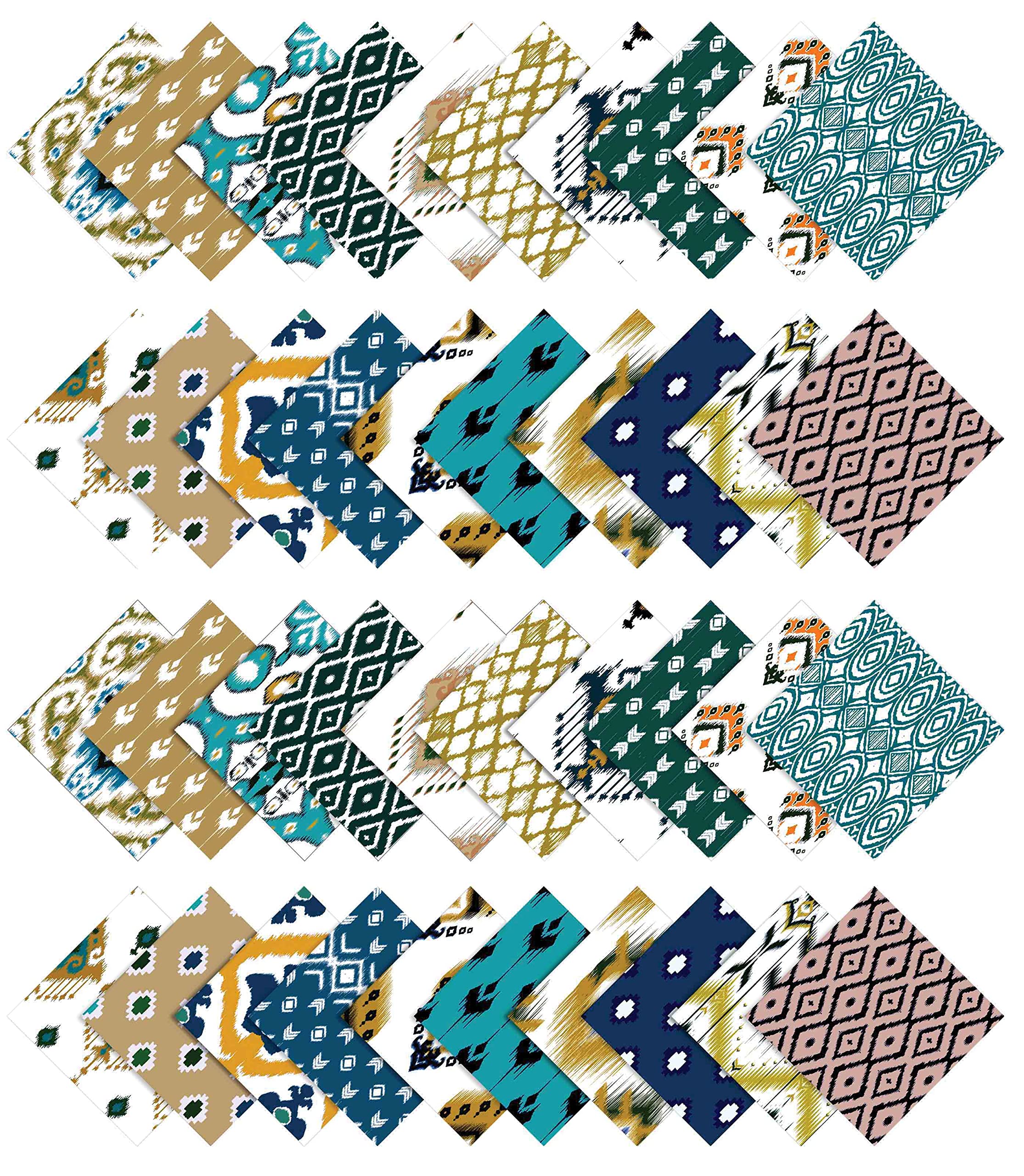 Amazon.com: Soimoi Asian Ikat Print Precut 5-inch Cotton 
