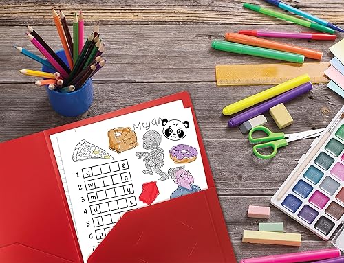 Miniatura 4 de Better Office Products Carpetas de plástico pesado con 2 bolsillos, carpetas de polietileno tamaño carta, paquete de 24 (rojo)