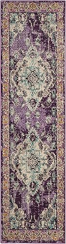 Miniatura 211 de Safavieh Tapete de área grande, colección Monaco, 11 pies x 15 pies, azul marino y celeste, diseño desgastado de medallón, no desprende pelusa