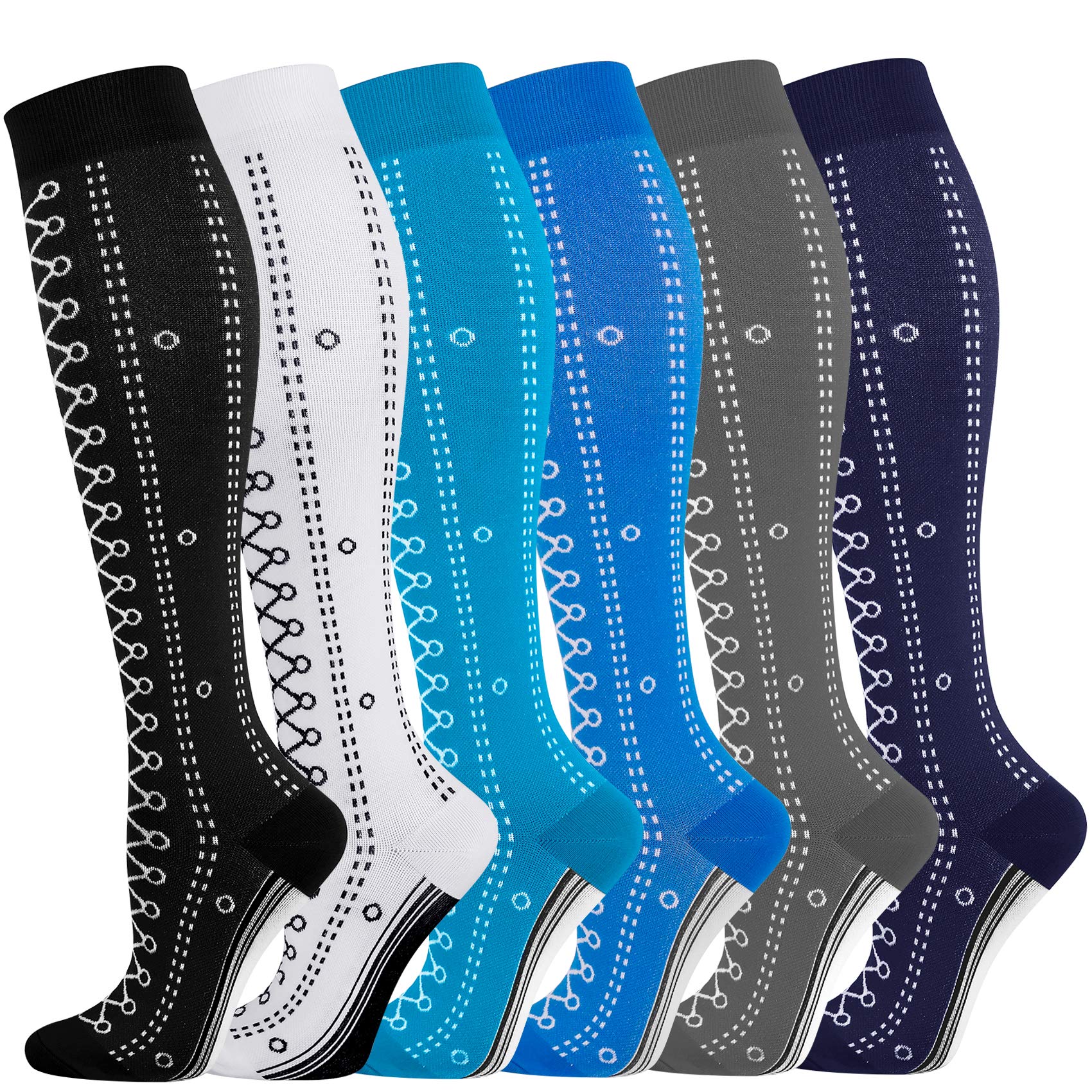 Compression Socks 20-30 mmHg for Men Women Medical Nurses Athletic Travel-image-44