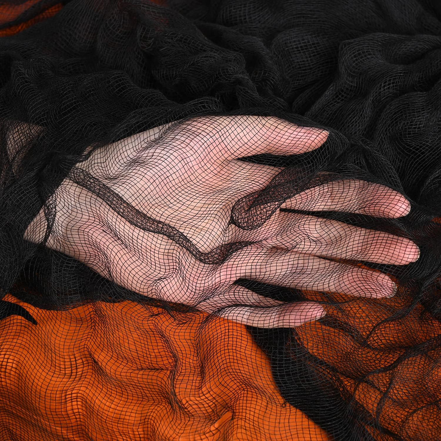 Maxee Black Halloween Creepy Cloth (78×157inch), Super Size Spooky Cloth for Halloween Party Decoration, Fabric Decorations and Party Supplies Decor for Outdoor Garden Yard Home Windows Wall : Home & Kitchen