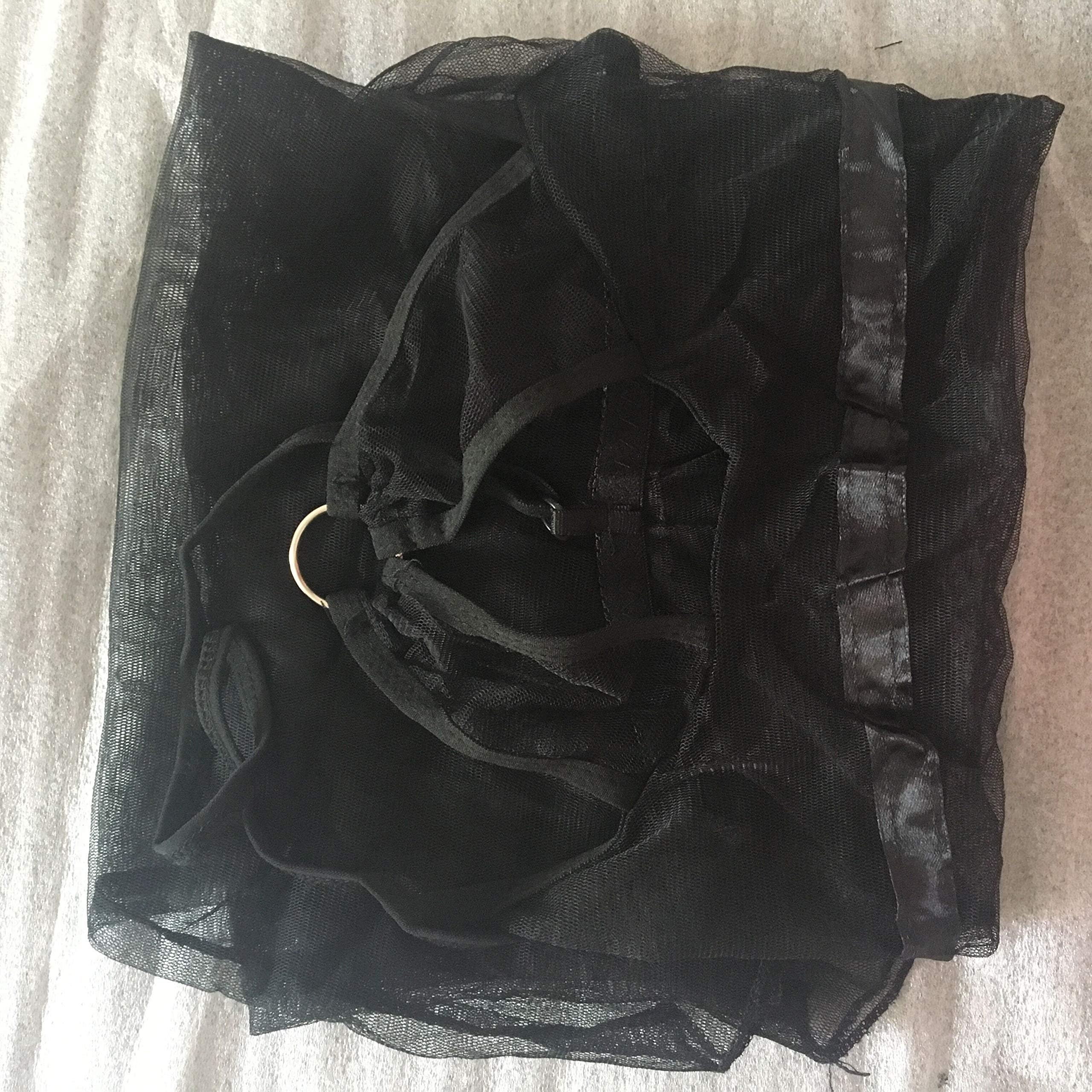 Sexy Black Women's Lingerie Set Lace Perspective Dress Underwear Babydoll Sleepwear+G-String Suit Size S to L