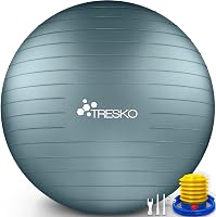 TRESKO Gimnasztikai Labda Légszivattyúval, Yoga Ball, Robusztus Ülőlabda 300 kg 1