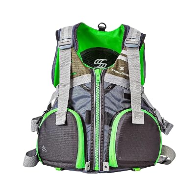 Stohlquist Fisherman Mens Lifejacket - US Coast Guard Approved Level 70N - for Kayaking and Fishing