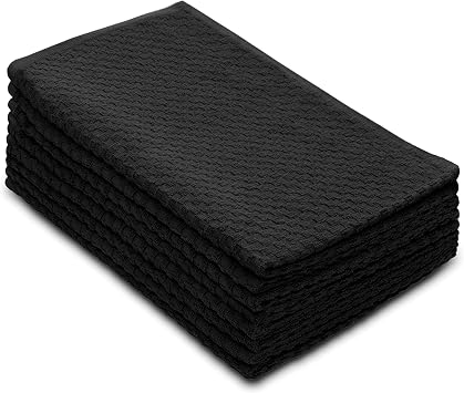 COTTON CRAFT Amazing Kitchen Towels - 8 Pack 100% Cotton Waffle Terry Towel