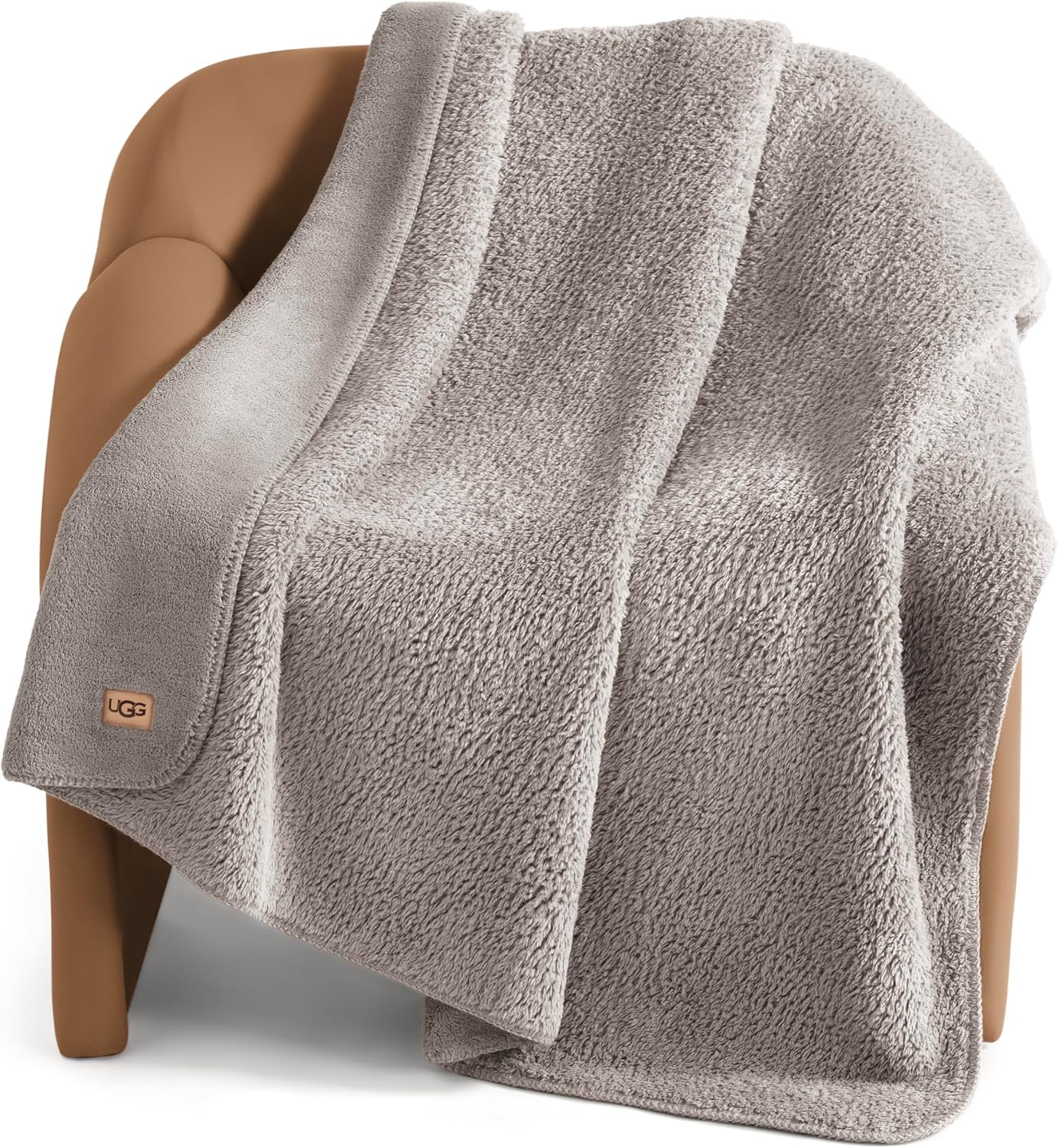  Whitecap Throw Blanket, Soft Fleece Blanket, 50" x 70", Seal Grey