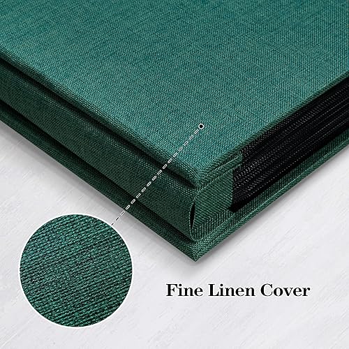 Miniatura 73 de Mublalbum Álbum de fotos pequeño de 4 x 6 pulgadas, 200 fotos, cubierta de lino, libro de fotos con bolsillos horizontales para boda, aniversario