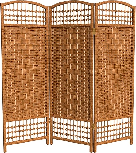 Miniatura 9 de Pantalla plegable de tejido de fibra corta de 4 pies - Blanco - 6 paneles Blanco,Negro -,Beige oscuro,Rojo oscuro,Beige claro,Natural,Mocha oscuro