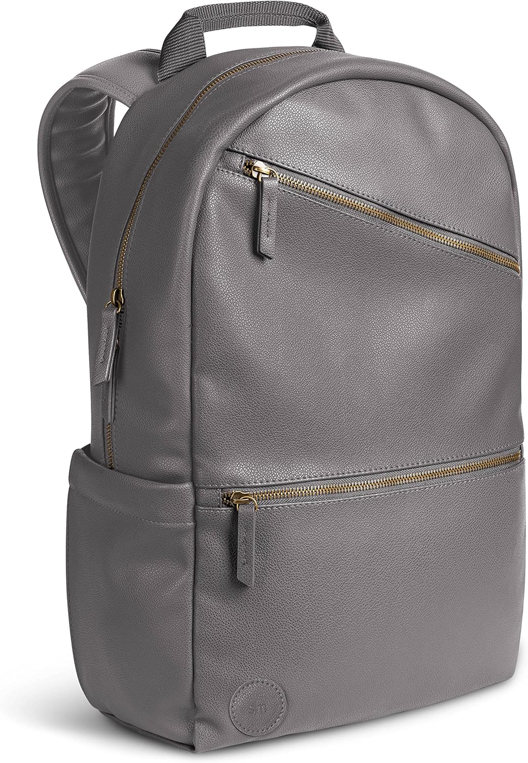 Simple Modern Medium Vegan Leather Backpack for Women & Men | Mini Backpack Purse for Girls and Boys Cute Small Faux PU Leather Travel Bag for Work | Legacy Collection | 17" tall | Gray