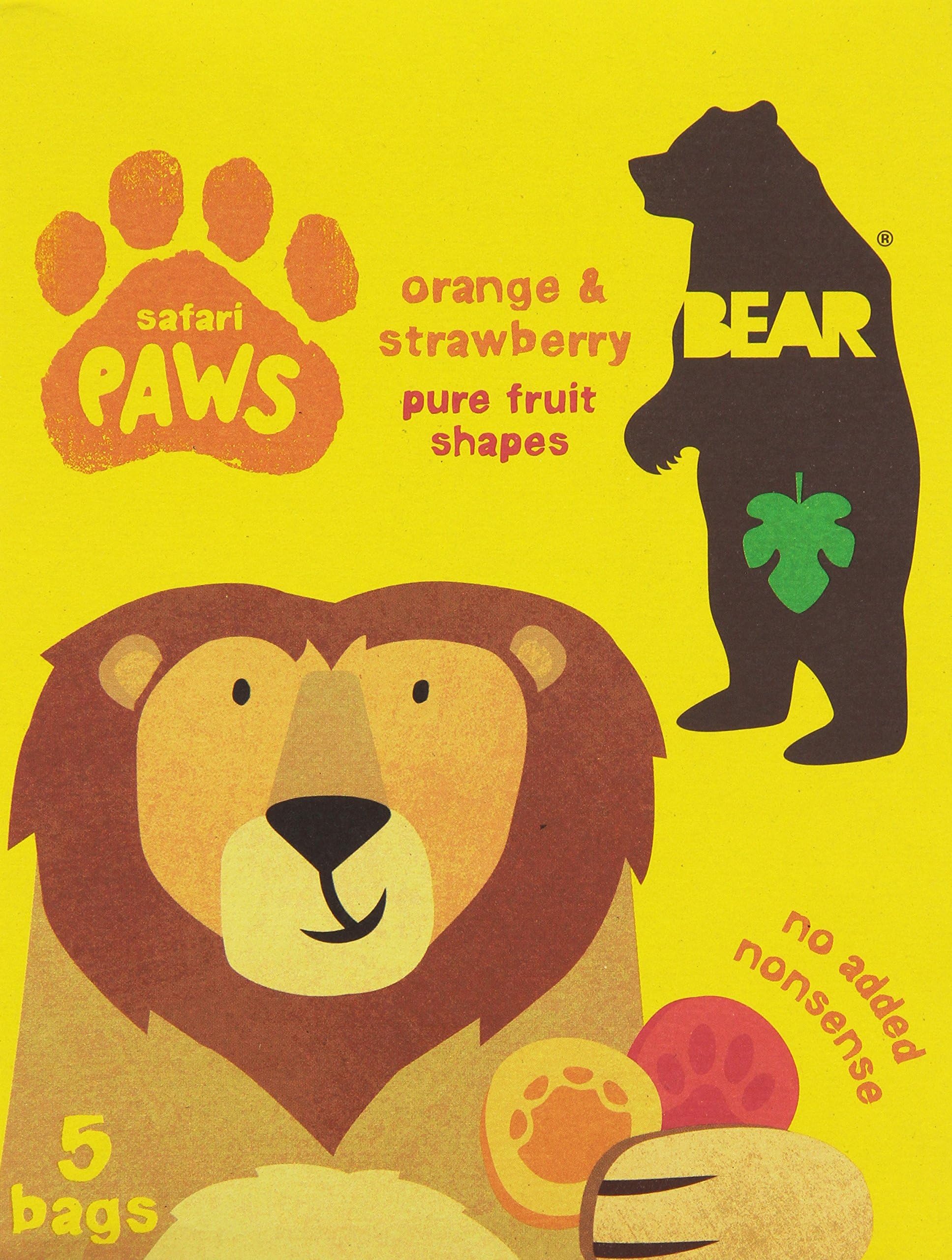 Bear Fruit Paws Safari Mango & Strawberry Multipack 5 x 20g