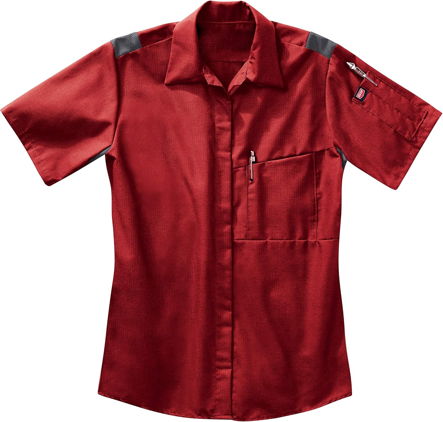 Red Kap Womens Short Sleeve Performance Plus Shop Shirt with Oilblok Technology - Image 3