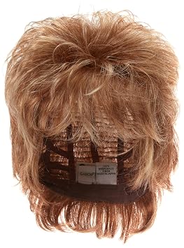 GABOR Instinct Luxury Short Wavy Shag Wig With Extended Lace Front by Hairuwear, Petite Average Size Cap, G29+ Cayenne Mist