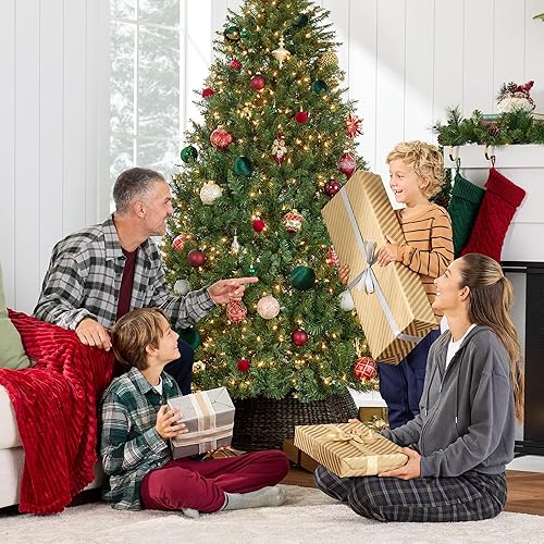 Miniatura 4 de Árbol de Navidad Best Choice Products artificial, con bisagras y luces