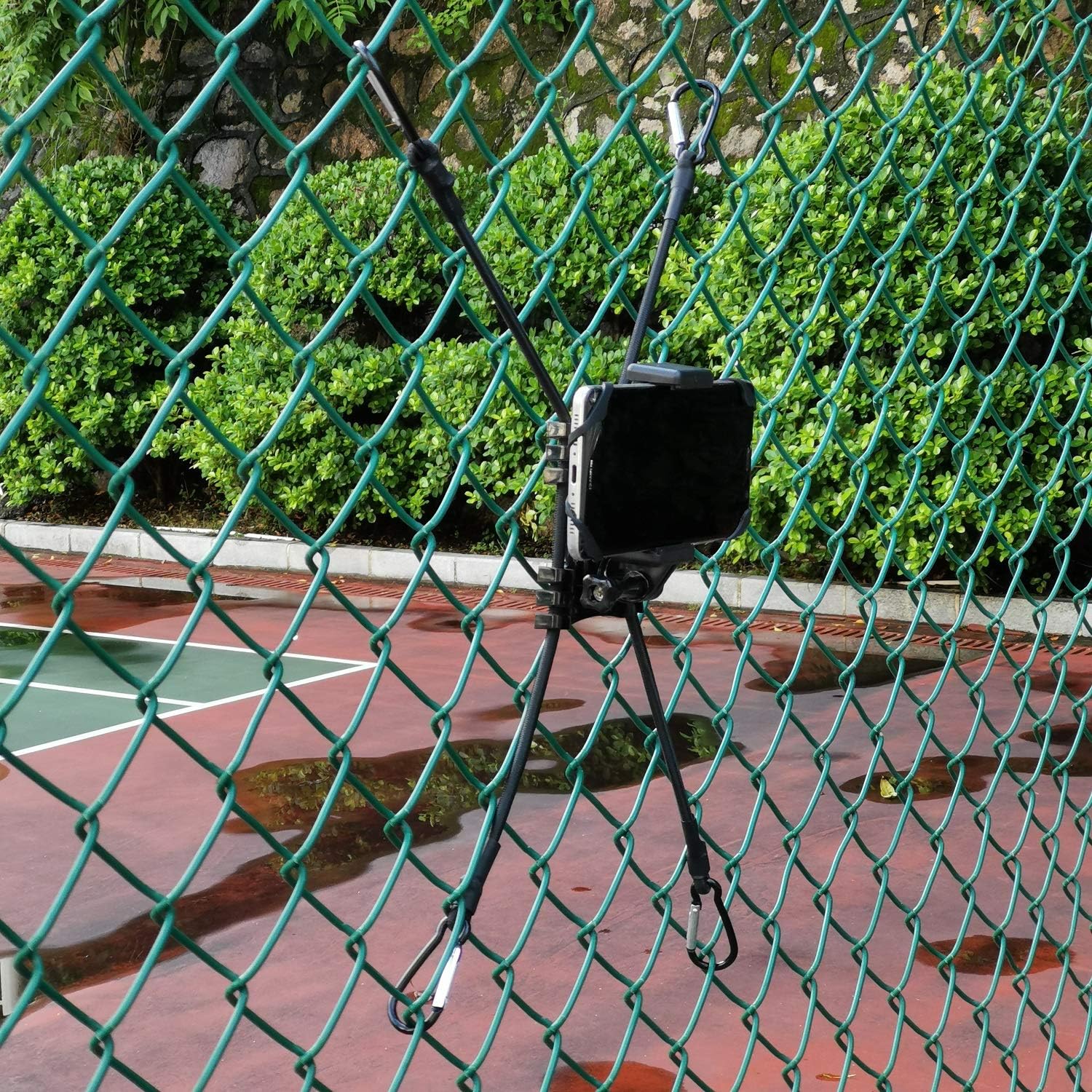 Cell Phone Fence Mount - Camera Backstop Chain Link Mount for Gopro Action Camera Small Digital Camera and Smartphones - Your Baseball - Softball - Tennis Games Buddy