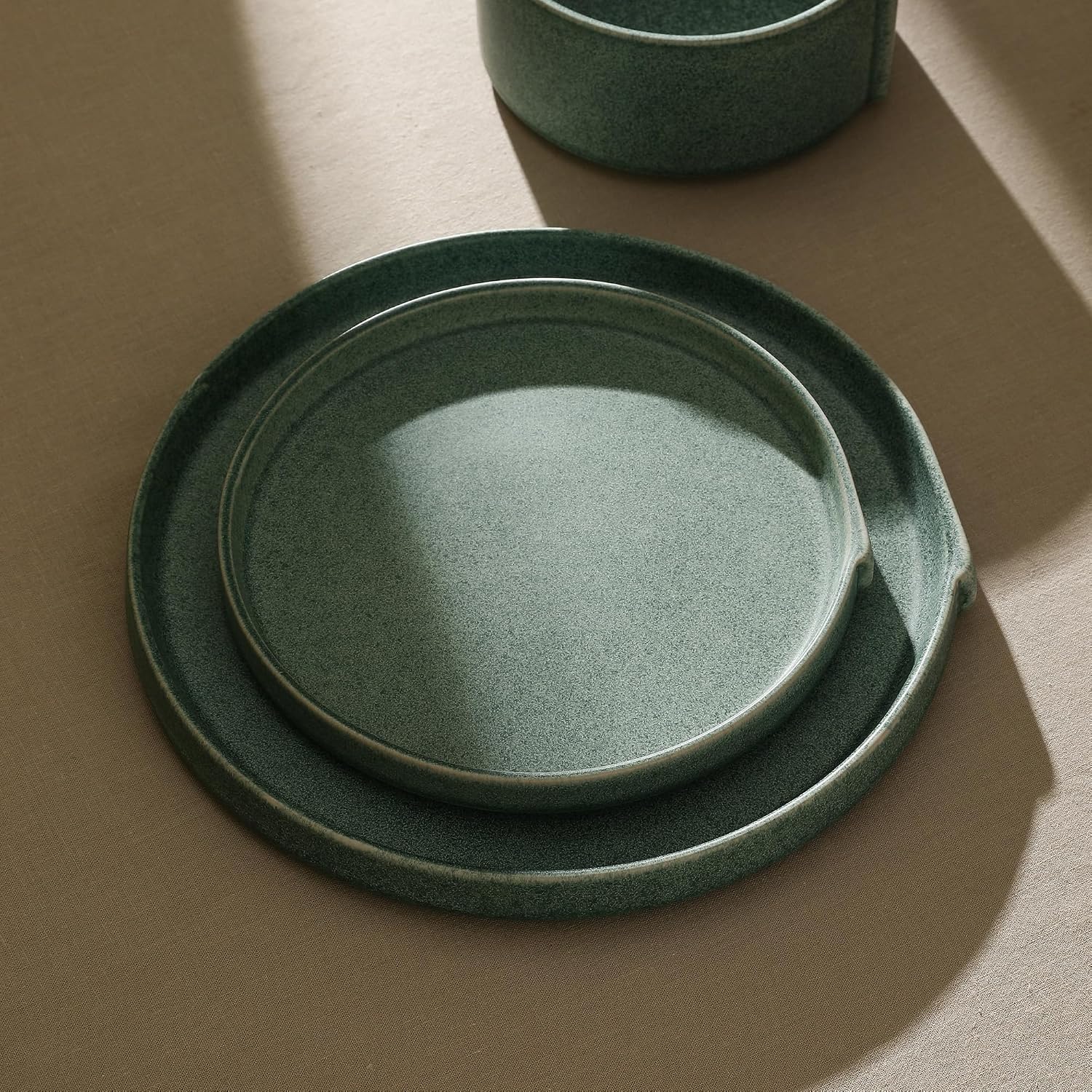 Stone Lain Bao 4-Piece Dinner Plate Set Stoneware, Green image 3