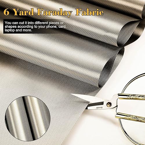 Miniatura 4 de Konohan Faraday - Tela de cobre de tela de cobre, bloqueador EMF, tela conductora de alta protección, manta de material conductor, escudos de