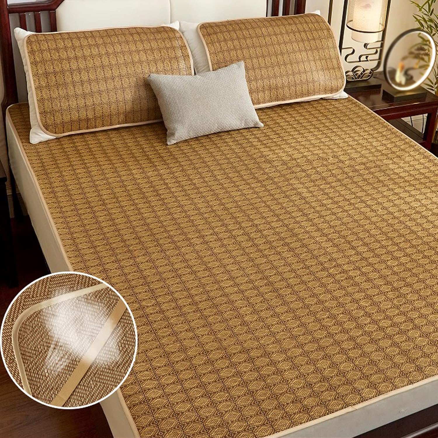 Cool Summer Sleeping Mats, Bamboo Mattresses, Rattan Mat, DoubleSided
