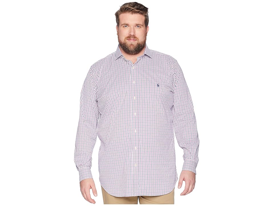 

Polo Ralph Lauren Big Tall Performance Woven (Magenta/Navy) Men's Clothing