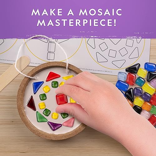 Miniatura 2 de National Geographic - Kit de mosaico para niños, kit de mosaico para crear 3 proyectos de arte de mosaico de vidrio, incluye azulejos de vidrio,