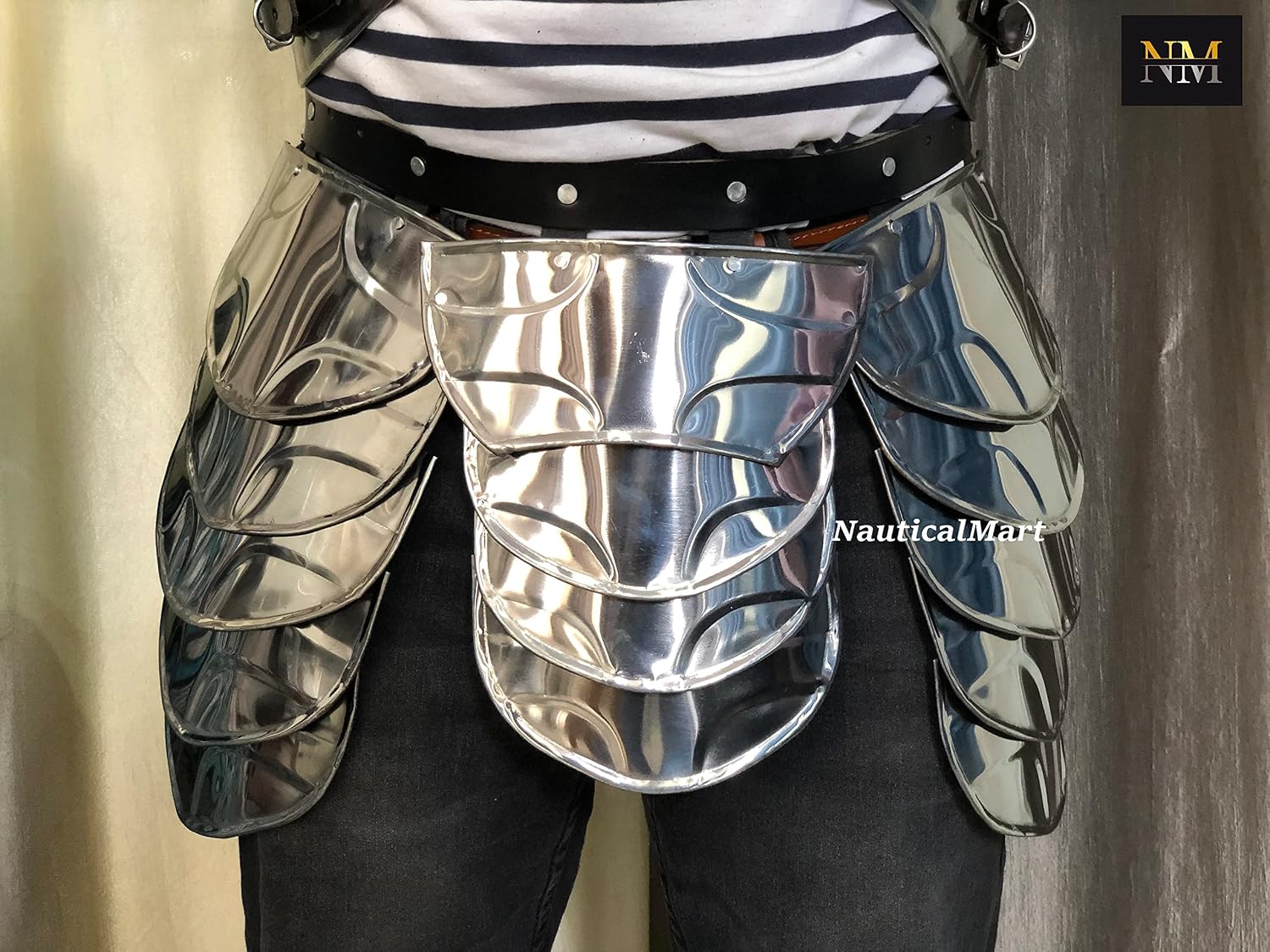 NauticalMart Medieval Middle Age Knights Tasset Battle Armor Plated Steel Waist Fauld Belt (X-LARGE)