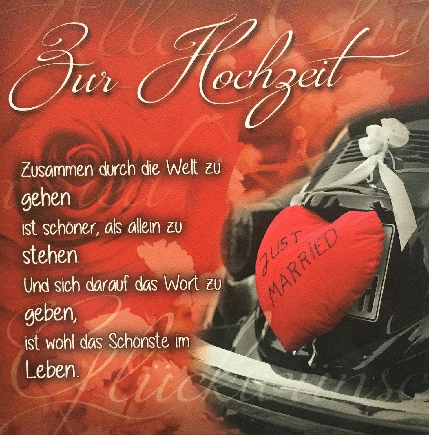 Hochzeitskarte Glueckwunschkarte Aufklappkarte Karte mit Umschlag