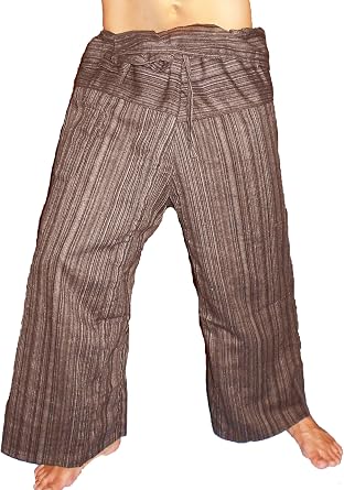 Amazon.com: 100% Algodón Pesado Pantalones Pescadores Tailandeses Yoga  Pantalones Embarazo Rayas - Indigo : Ropa, Zapatos y Joyería