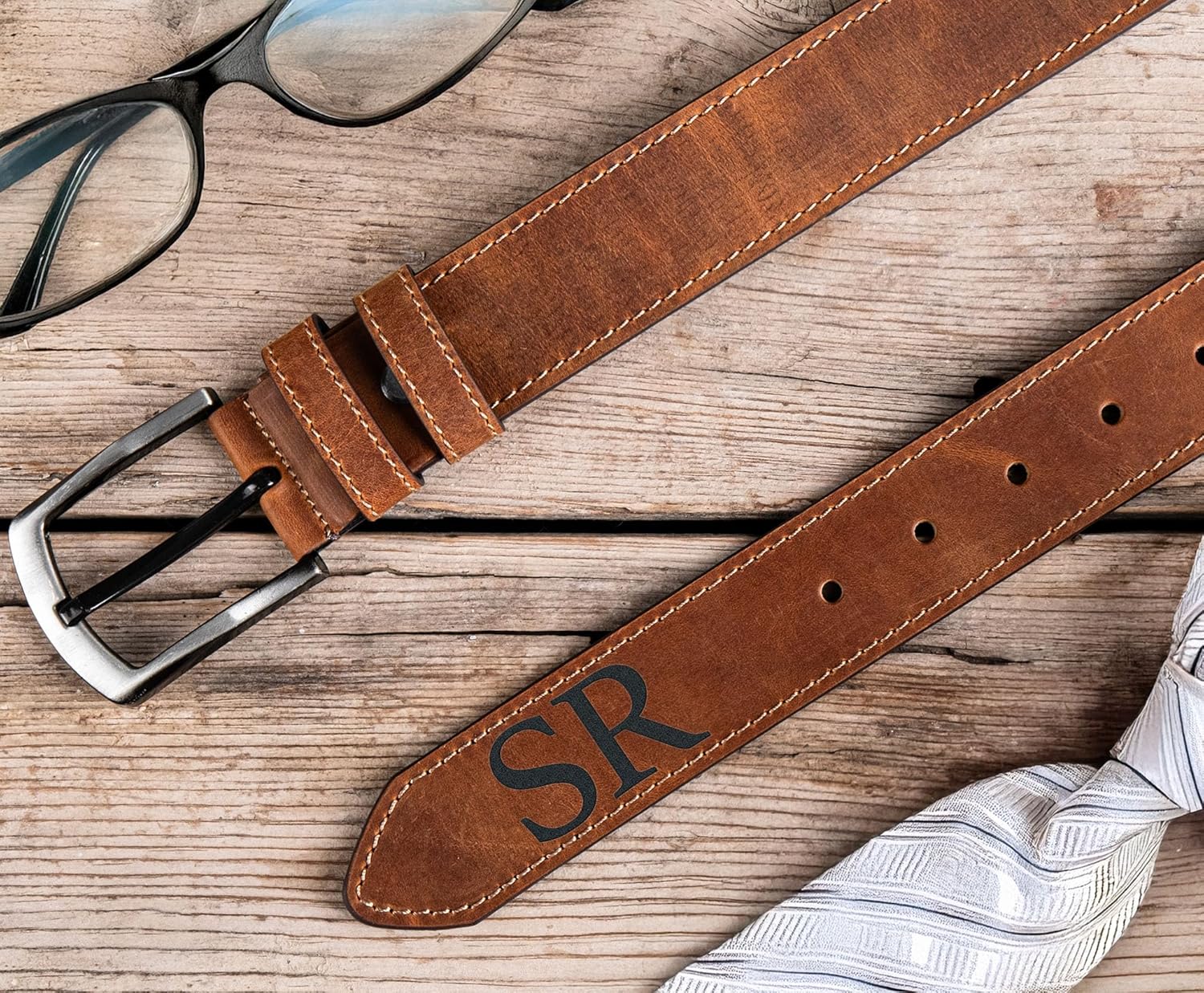 Personalized Leather Belt for Men, Custom Engraved Genuine Leather Belt with Name or Message, Handmade Gift Idea for Husband, Boyfriend, or Dad, Grandpa, Christmas Gift for Him 2025, Holiday Gift Men - Image 9