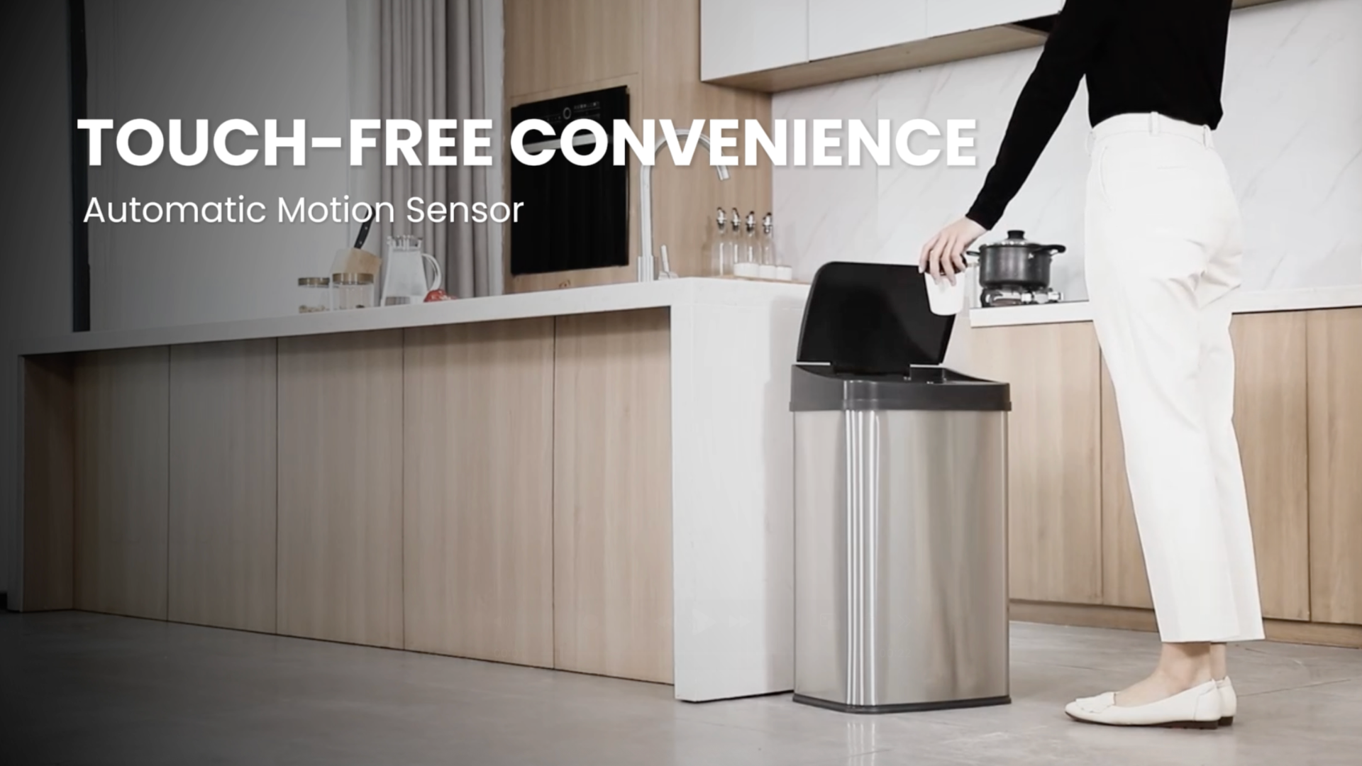 Amazon.com: Ninestars 13 Gallon Automatic Trash Can, 50L Touchless