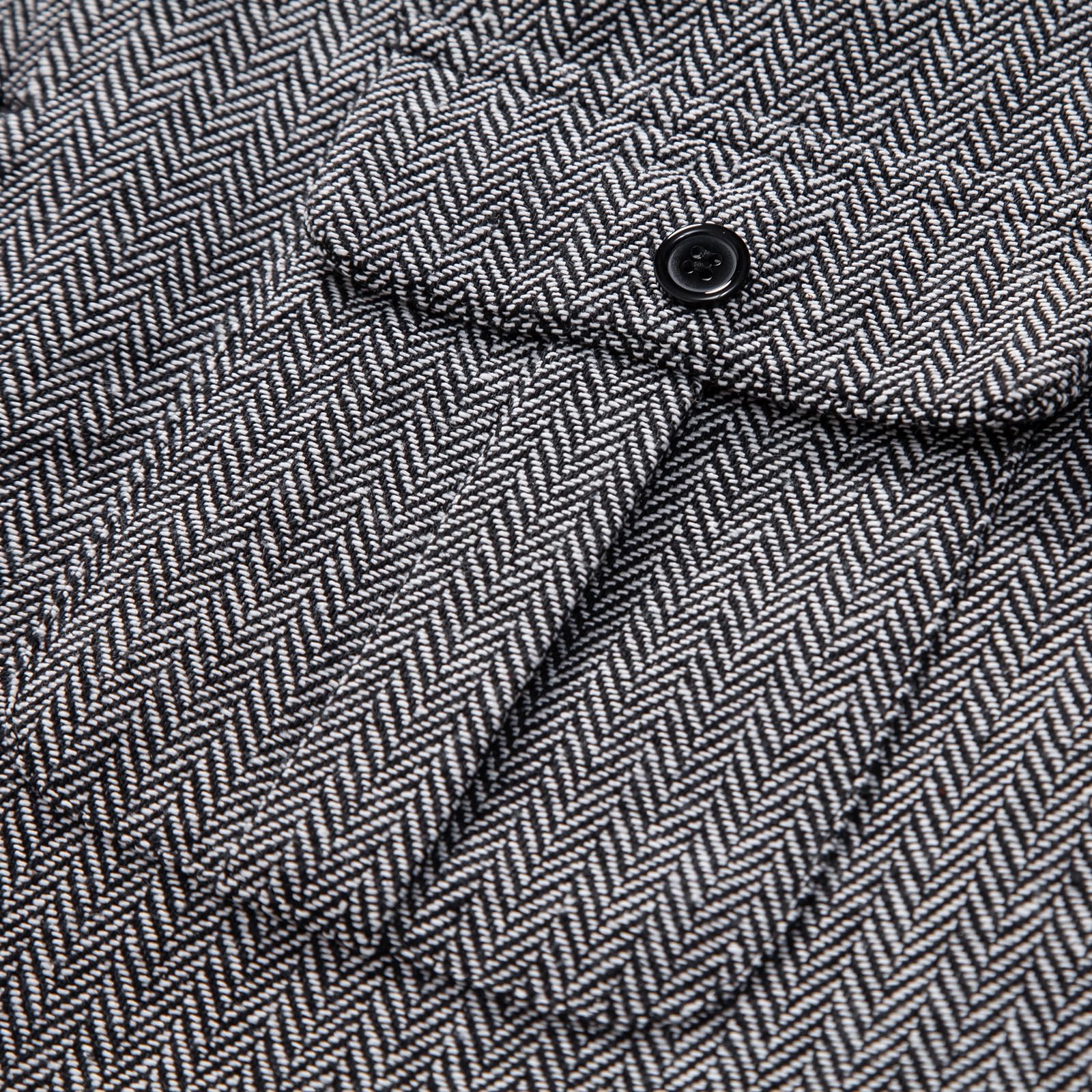 Gilet da uomo senza maniche con scollo a V, formale, in tweed, classico, business, casual, per feste, matrimoni, con tasca