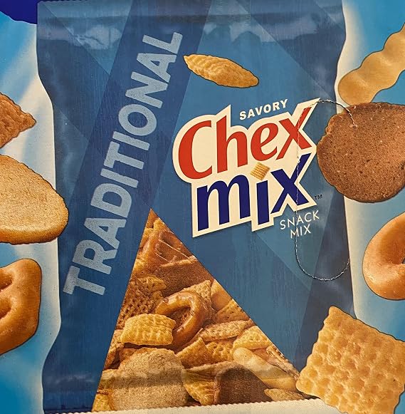 Chex Mix Traditional 1.75oz Bags - Snack Pack (8 Count) by The Holy South (Trademarked box)