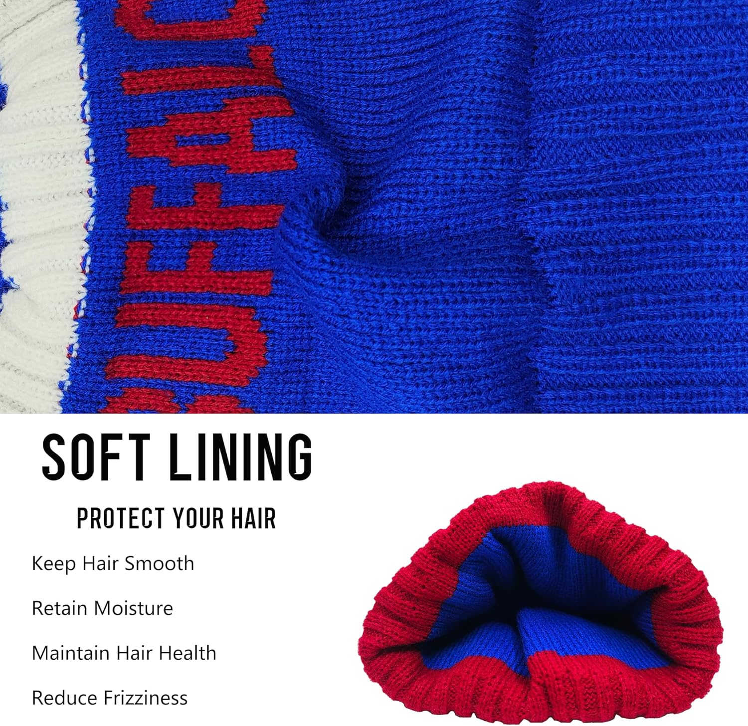 City Beanie Knit Hat with Pom Winter Cuffed Cap Sport Fans Gift - Image 4