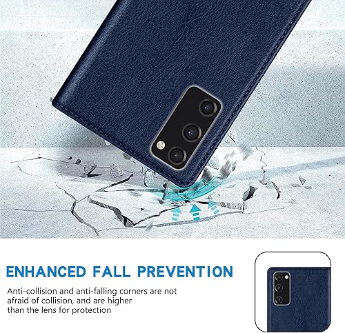 Miniatura 246 de ZZXX Funda tipo cartera para Samsung Galaxy S20 con bloqueo RFID, soporte de ranura para tarjetas, funda protectora de cuero magnético fuerte