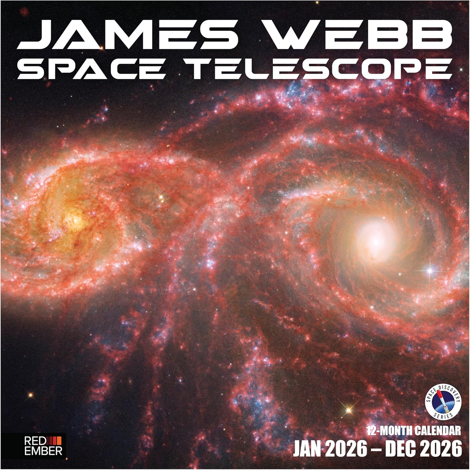 Red Ember James Webb Space Telescope 2026 Wall Calendar - 12x24" Stunning Cosmic Images, Thick Paper, Astronomy Gift