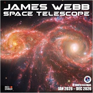 RED EMBER James Webb Space Telescope 2026 Wall Calendar 12 Month | 12" x 24" Open | Thick & Sturdy Paper | Holiday Gift | Science Space Calendar 2026 - Amazon product rated Grade A