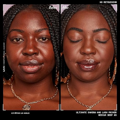 Miniatura 3 de NYX PROFESSIONAL MAKEUP Ultimate Shadow & Liner Primer, medio profundo + forro de tinta épica, negro (paquete de 2) 03 Medium Profundo,01 Luz,34