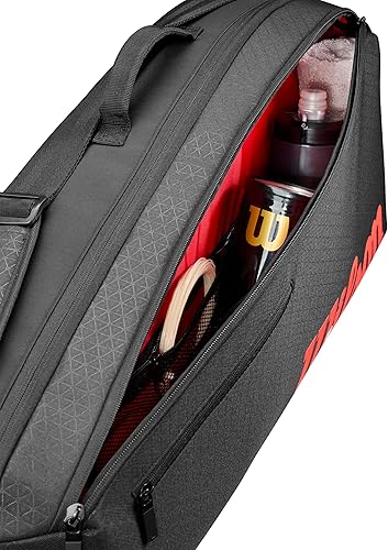 Miniatura 6 de WILSON Clash V3 Super Tour - Bolsas para raqueta de tenis, color negro y infrarrojo