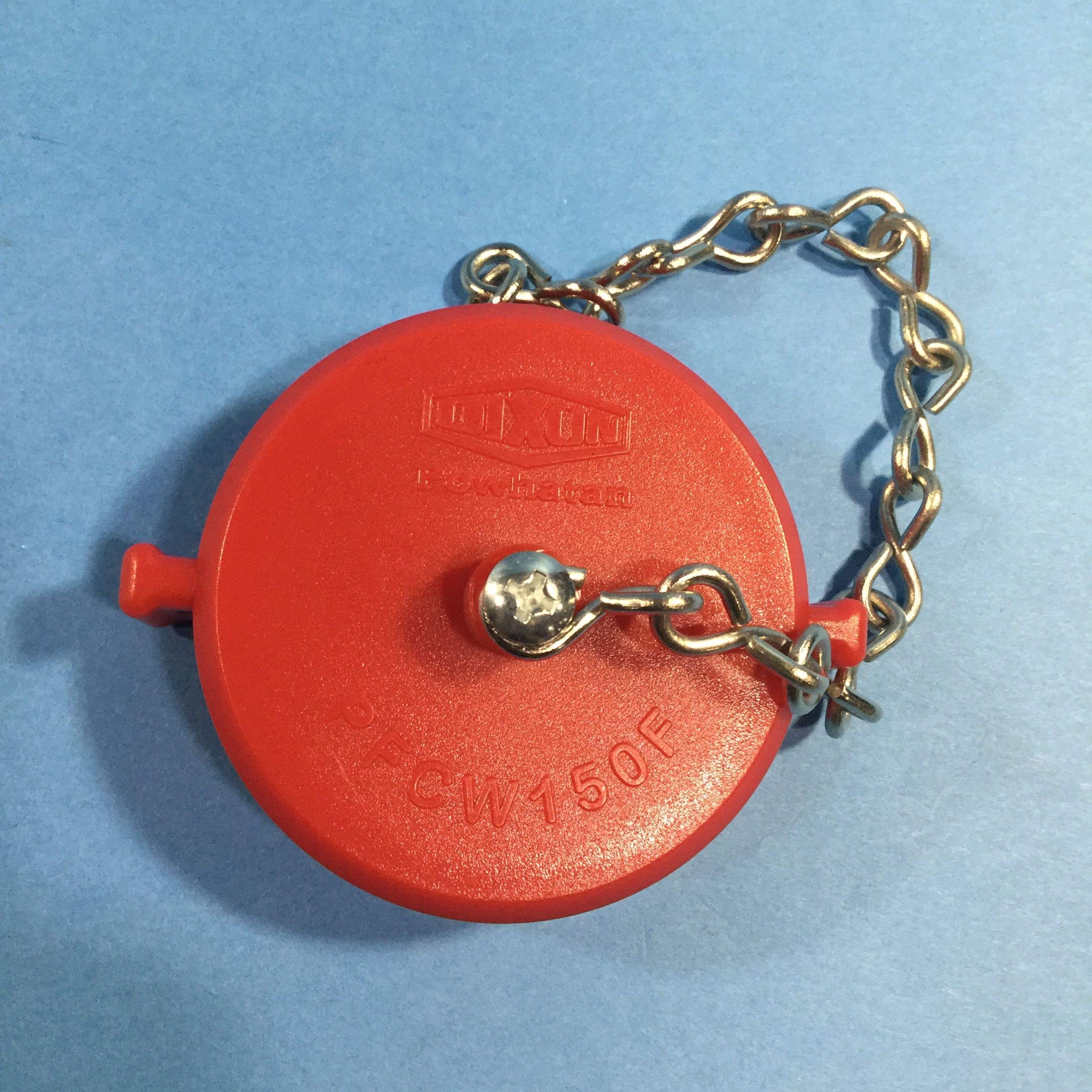 Dixon 1 1/2 'NST (NH) Cap w/cadena ABS plástico de color rojo (pfcw150 F)