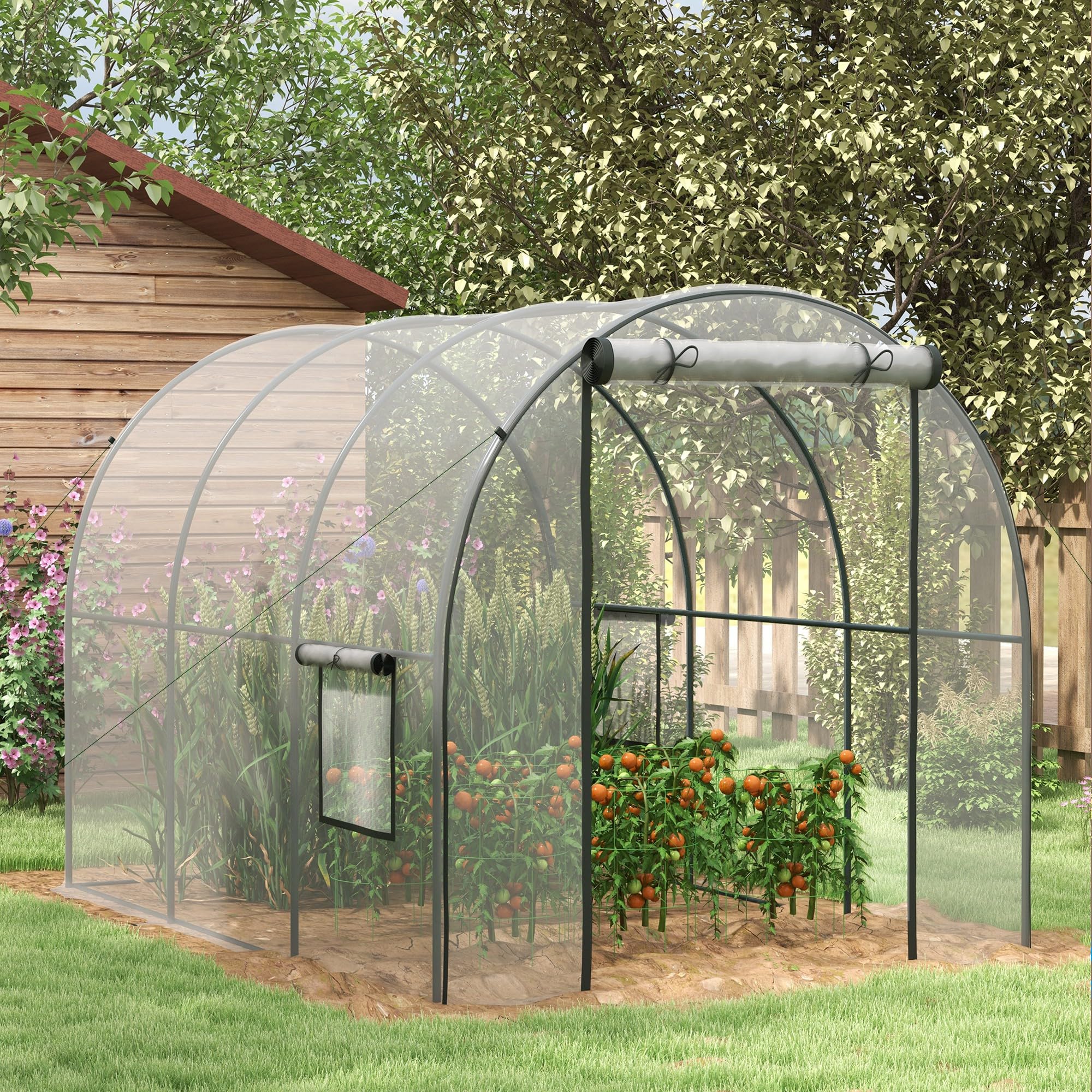 Serra A Tunnel Outsunny Per Orto – 2x3x2 M, Copertura In PVC, Telaio Acciaio