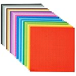 Strictly Briks Stackable Baseplates - 24 Pack 10x10, 32x32 Studs, Compatible with Lego for Building City Scenes, Foundabtion, Displays Bricks on Play Table, Kids, Rainbow