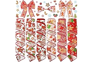 Christmas Tree Ribbon Candy Cane Ribbon Swirl Burlap Ribbons