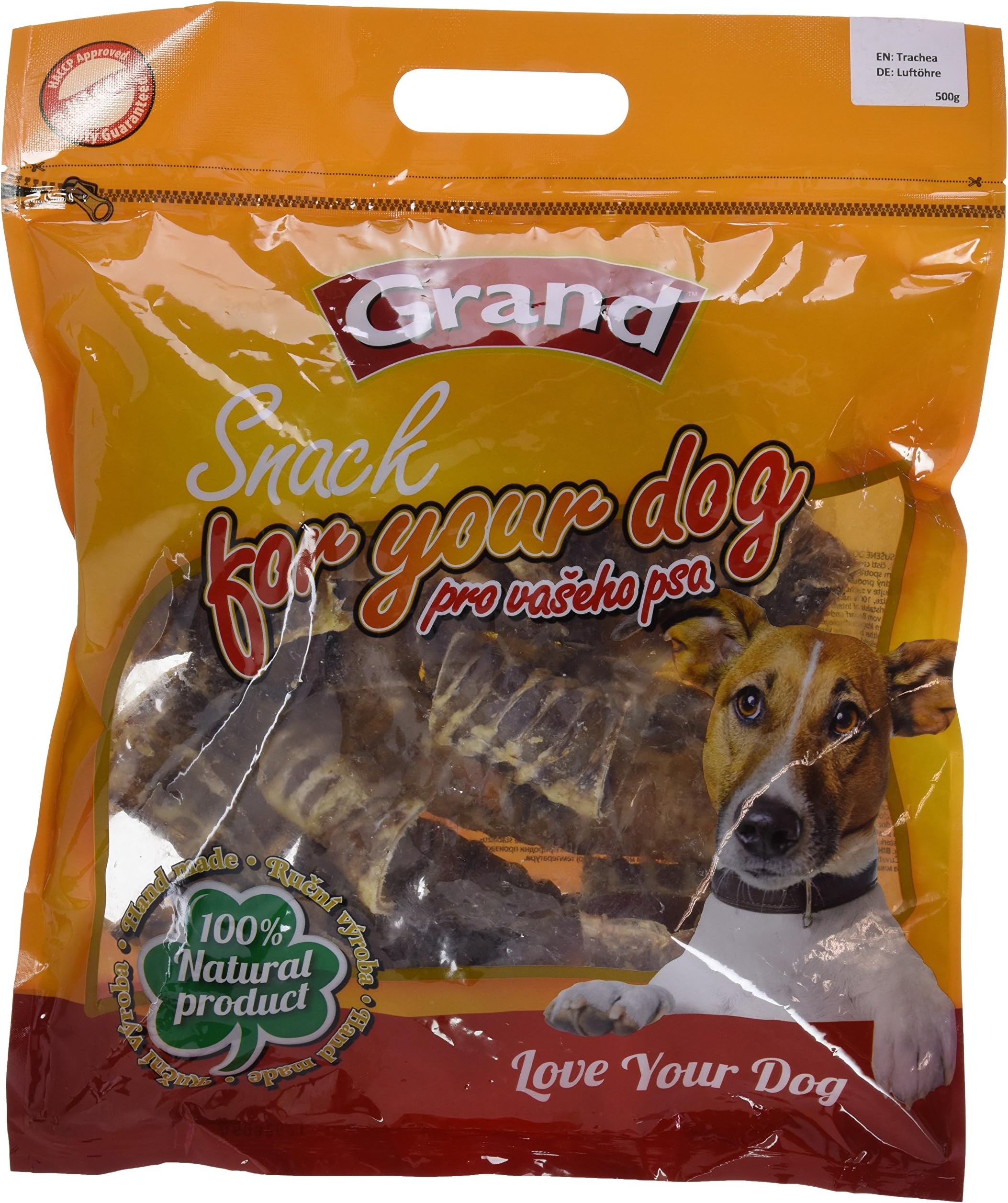 Grand SuperPremium 722 Trachea Natural Dog Chews, 500 g