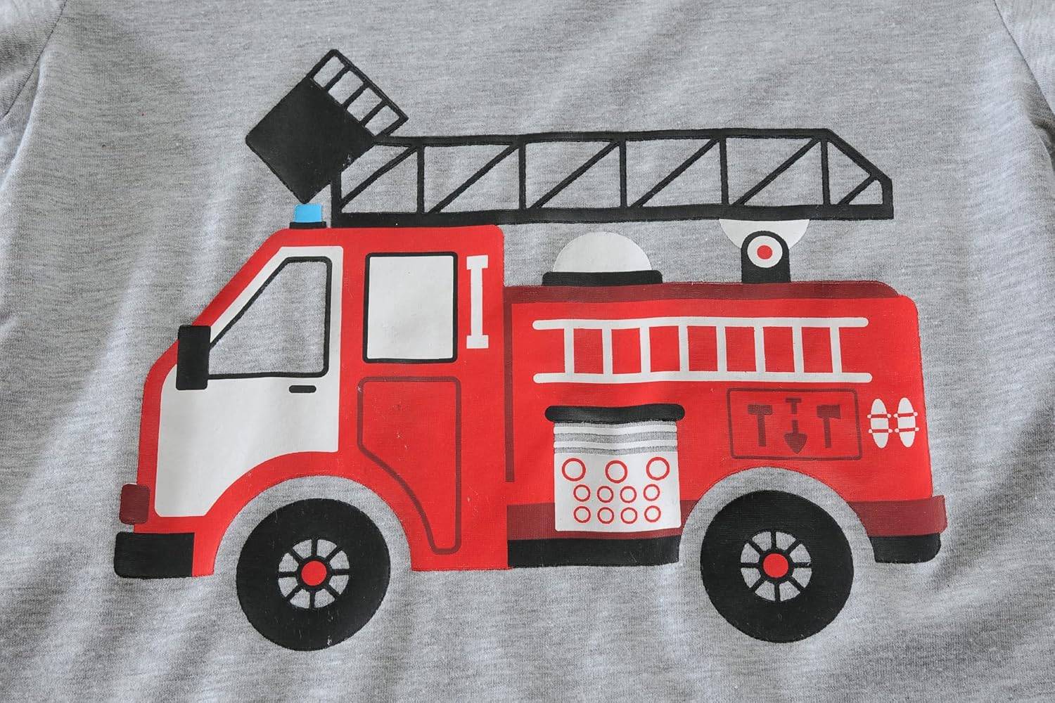 CM-Kid Little Boys Pajamas Short Set Summer Clothes Pjs for Toddler Kids Fire Truck Short Sleeve Sleepwear Jammies Shirts - Image 4
